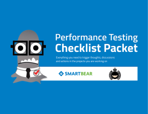 Performance Testing Checklists