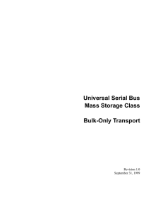 Universal Serial Bus Mass Storage Class Bulk-Only