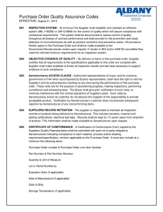 AAC Aerostructures Quality Codes