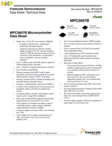 MPC5607B Microcontroller Data Sheet