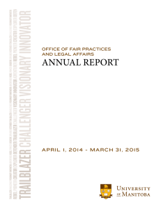 annual report - University of Manitoba