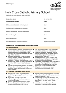 Holy Cross Catholic Primary School 10011788 Final Report