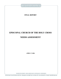 final report episcopal church of the holy cross needs assessment