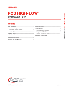 PCS High-Low Controller User Guide