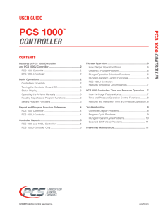 PCS 1000 Controller User Guide