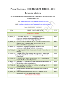 Power Electronics IEEE PROJECT TITLES – 2015 LeMeniz Infotech