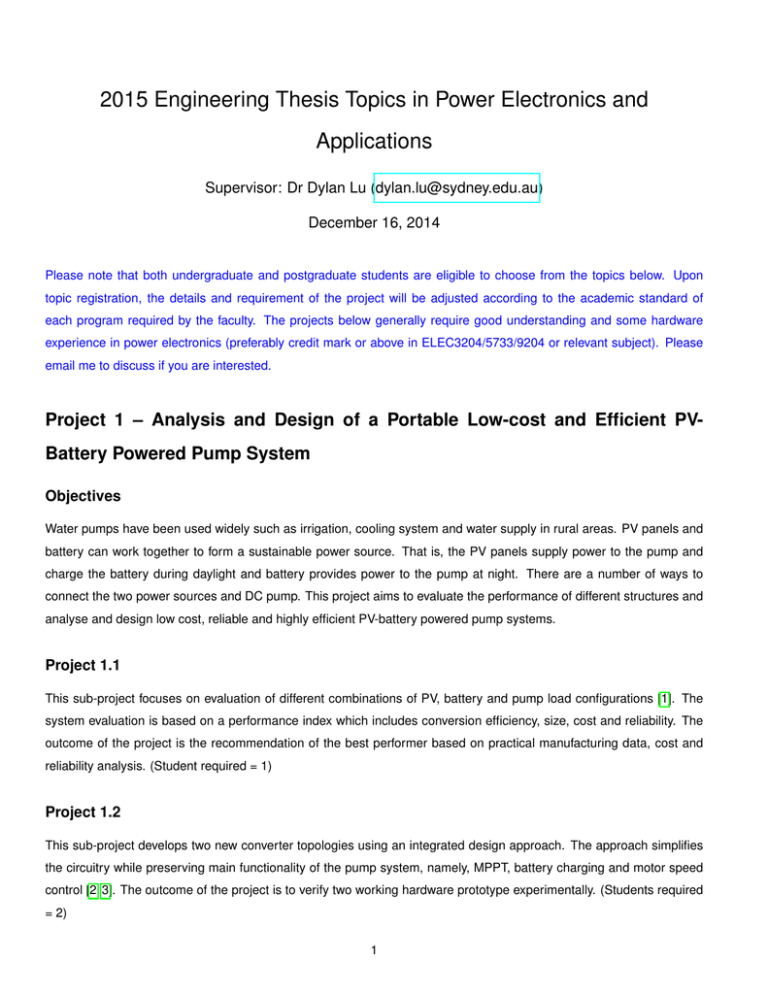 thesis on power system