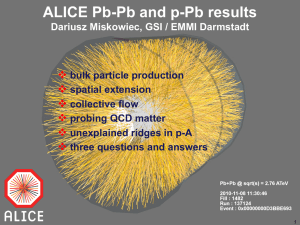 ALICE Pb-Pb and p