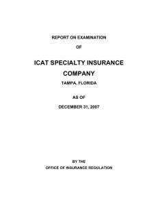 icat specialty insurance company