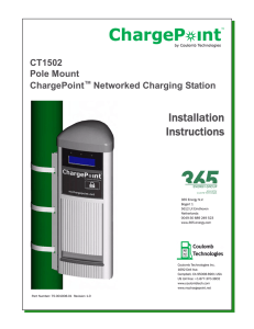 CT1502 Pole Mount ChargePoint™ Networked