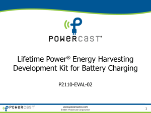 Lifetime Power® Energy Harvesting Development Kit for Battery