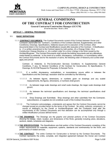general conditions of the contract for construction