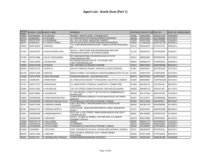 Agent List - South Zone [Part 1] - united india insurance company ltd.