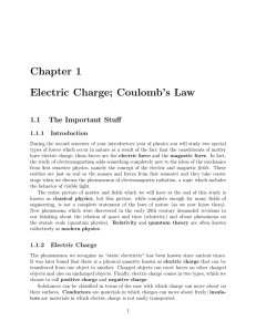Electric charge and forces