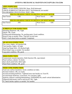 ANTENNA MECHANICAL MAINTENANCE KPVLBA 5/16