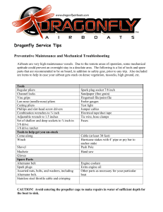 Service Guide - Dragonfly Mini Airboats
