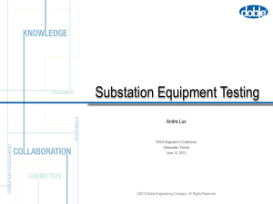 Substation Equipment Testing