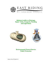 Advisory Leaflet on Drainage, Septic Tanks, Cesspools, Flooding