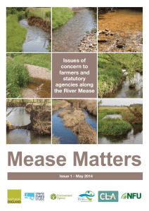 Issues of concern to farmers and statutory agencies along the River