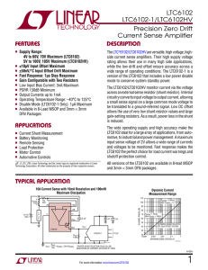 Precision Zero Drift Current Sense Amplifier