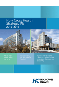 Holy Cross Health Strategic Plan - Health Services Cost Review
