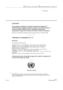 Agreement Addendum 12: Regulation No. 13