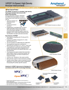 VIPER Hi-Speed, High Density Modular Interconnects