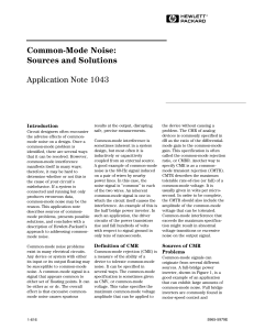 AN 1043: Common-Mode Noise: Sources and Solutions
