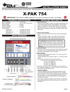 XPAK 754 Install Manual