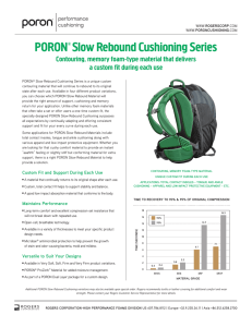 PORON® Slow Rebound Cushioning Series