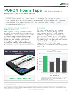 PORON Foam Tape - Gasket Engineering Co