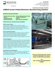 DUREL® Screen Printed Electronic Manufacturing Solutions