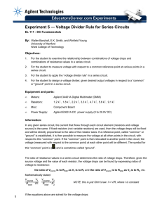 Experiment 5 — Voltage Divider Rule for Series