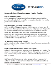 Frequently Asked Questions about Powder Coating