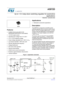 Up to 1.5 A step-down switching regulator for automotive applications