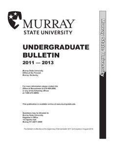 undergraduate bulletin - Murray State University