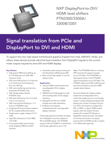 Signal translation from PCIe and DisplayPort to DVI and HDMI