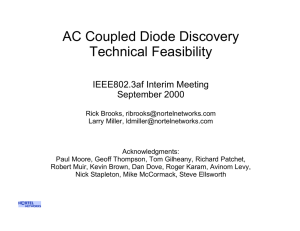 AC Coupled Diode Discovery Technical Feasibility