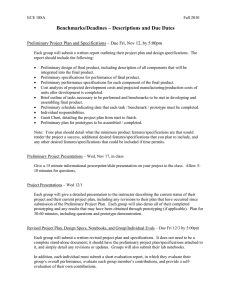 188A Benchmarks/Deadlines: Descriptions and Due Dates