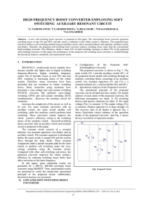 High frequency boost converter employing soft switching auxiliary