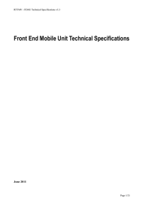 front end mobile unit technical specifications