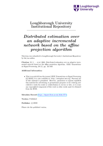 Distributed estimation - Loughborough University Institutional