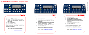 C118/M118/M118i Control Panel Navigation Guide