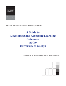 A Guide to Developing and Assessing Learning Outcomes at the
