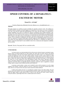 SPEED CONTROL OF A SEPARATELY