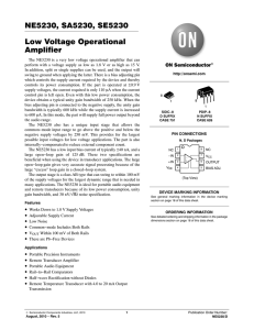 NE5230 - Low Voltage Operational Amplifiers