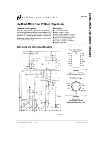 LM125/LM325 Dual Voltage Regulators