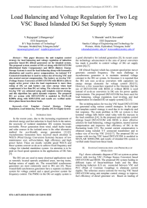 Load Balancing and Voltage Regulation for Two Leg VSC