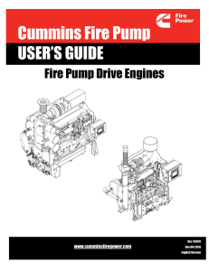 Cummins Fire Pump USER`S GUIDE