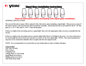 Signal Glass Installation Instructions